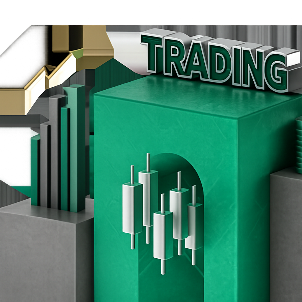 Materiais de estudo, computadores com gráficos históricos e livros de economia sobre a secretária